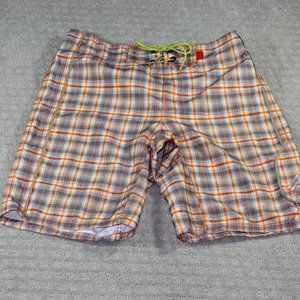 North Face Men's Size 32 Orange and Grey Swim Trunks
